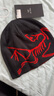 ARC'TERYX始祖鸟 LIGHTWEIGHT BIRD HEAD TOQUE 舒适 男女同款 绒线帽 BLACK/DYNASTY/黑色/皇朝红 均码 实拍图
