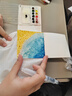 录学记迷你12色水彩颜料亚克力盒随身便携手账本写生旅行绘画画本调色小画板套装涂色固体透明 实拍图