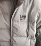 Lee秋冬舒适版Logo印花面包服男女同款宽松立领羽绒服夹克外套潮 灰蓝色（尺码偏大，拍小一码） M 实拍图