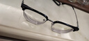 蔡司（ZEISS）镜片近视眼镜框男半框防蓝光辐射可配带散光度数眼睛女钛合金镜架 升级钛材 黑银 配蔡司视特耐1.67非球面 0-800度 实拍图