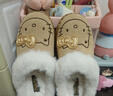 OLD ORDER【三丽鸥hellokitty联名】栗色厚底雪地靴女包头毛毛拖鞋 栗色Hellokitty 37 实拍图