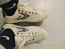 飞跃（Feiyue）经典帆布鞋男鞋女鞋透气复古国潮硫化鞋子男情侣款低帮运动休闲鞋 米/深蓝 41 实拍图