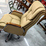 凯联（KAILIAN）真皮老板椅可躺牛皮大班椅子商务电脑椅书房家用舒适久坐办公座椅 卡其色+搁脚 纳帕皮 实拍图