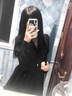 斤慕蓬蓬公主小黑裙女小个子收腰法式小香风西装甜酷连衣裙子早春新款 黑色蓬蓬裙 M 实拍图