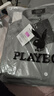 花花公子（PLAYBOY）衬衫男七分袖夏季男士短袖衬衣男冰丝休闲宽松男装外套 蓝白 2XL 实拍图