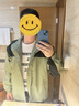 BRELRMON时尚三合一冲锋衣男女短外套风衣夹克秋冬加绒保暖户外滑雪登山服 DZ23658浅绿-男女同款 2XL 实拍图