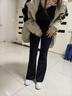 森马（Semir）休闲裤女磨毛长裤纯色简约风2024秋季女士弹力喇叭裤109724127005 实拍图