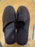 范米尼头层羊皮包头内外真皮拖鞋男女老人春秋四季家居家用室内防滑牛筋 539【黑色】牛皮鞋垫.内外真皮 43-44 码【29】内长27厘米.显瘦版 实拍图