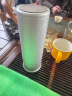 JRINKTEEA茶水分离保温杯316不锈钢无缝内胆泡茶杯男士焖茶杯户外喝茶杯 冰裂银升级款Q9带隔档500ml 实拍图
