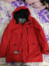 雪中飞【蓄热】儿童羽绒服冬男女中大童中长款工装羽绒服红色150cm 实拍图