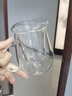 物生物（RELEA）玻璃杯男女士茶水分离办公泡茶杯双层耐高温花茶杯带把手 常规款 320ml 实拍图