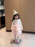 G.duck小黄鸭童装女童连衣裙春秋儿童裙子公主裙女孩蓬蓬蛋糕裙生日礼服 粉色 130 建议7~8岁【120-130cm】cm 实拍图