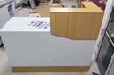 收银台吧台店铺小型柜台现代服装店便利店网红潮店小吧台接待台 【右转角】金丝橡木+白色柜体 100x45x100厘米 实拍图
