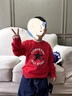 Converse匡威男童卫衣春秋新款上衣女大童套头打底衫加绒长袖红色儿童卫衣 探戈红-加绒 24批冬 150 /72 【建议身高140-152cm】 实拍图