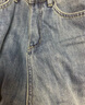 真维斯（Jeanswest）复古蓝阔腿牛仔裤女款秋冬新款高腰垂感直筒宽松小个子拖地裤子女 复古色九分【加绒】 S 实拍图