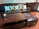 思美琢美式复古真皮沙发深棕色皮沙发组合客厅乡村风格广东佛山真皮沙发 四人位+脚踏 实拍图