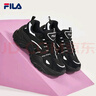 FILA斐乐SOFIA鱼刺鞋女鞋跑步鞋复古老爹鞋女增高鞋休闲鞋 黑-BK 38.5 实拍图