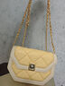 CHARLES&KEITH菱格链条单肩斜挎包信封包包女包生日礼物新年礼物CK2-20671406 Yellow黄色 S 实拍图