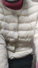 雪中飞羽绒内胆女轻薄羽绒服女短款新款冬季内搭修身时尚羽绒服外 米白 3XL (180) 实拍图