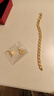 胖东来品质越南沙金耳环大捡漏24真女气质满天星素圈耳圈金色耳坠 旺夫**爱心耳环1.428克【仅剩5件 实拍图