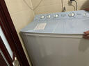 美的（Midea）12公斤半自动洗衣机KG大容量双桶双缸家用波轮洗衣机强劲动力大型钢化玻璃商用型双桶 脱水喷淋 超大容量/商用家用/分离盖板 实拍图