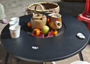 原始人围炉煮茶烧烤炉家用室内烤火炉套装户外烧烤桌取暖盆木炭烧烤架 特大号加厚桌面围炉【配7件套+10斤炭+罐罐壶】 实拍图