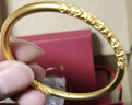 中国黄金（CHINA GOLD）古法足金999卷草纹繁花黄金手镯送女友老婆七夕节情人节礼物 金重约8g【京仓发货】 58# 实拍图