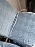 云蔻2024新款椅子套罩四季通用餐桌凳子罩靠背一体保护套针织弹力 裙边款弹力椅套 点线海蓝 实拍图