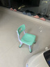 希伯熊  幼儿园写字椅子可升降儿童桌椅板凳子塑料带靠背吃饭小学生 浅蓝色椅子+送防滑脚套 实拍图
