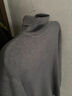 恒源祥纯色羊毛绒衫羊毛衫男加厚半高领毛衣中年男士针织打底保暖衣服 100%不起球高档深灰 高 领 XL 175码(适合140-160斤) 实拍图