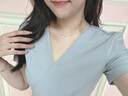法蔻项链女银闪钻简约气质锁骨链轻奢生日礼物送女友送老婆 银5mm单钻项链 实拍图