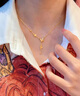 中国黄金（CHINA GOLD）蝴蝶流苏黄金套链女足金项链锁骨链吊坠情人节生日礼物送女友老婆 【京速达】蝴蝶套链【镭射款】约4.3g 实拍图