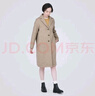 无印良品（MUJI）女式 羊毛混 切斯特大衣 长款外套 毛呢大衣秋冬BDA18C3A 浅米色 M(160/84A) 实拍图