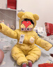 巴拉巴拉童装婴儿连体衣轻薄羽绒服宝宝衣服冬装抱衣爬服男童女童 蛾黄31004 100cm 实拍图