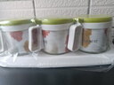 茶花（CHAHUA） 玻璃调料罐调味盒油壶套装厨房带架子糖盐味精罐 3件套+油壶【绿色】 实拍图