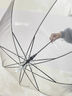 魔小宅透明雨伞长柄手动女生高颜值韩系超轻家用便携学生雨伞上学专用 透明高颜值 8骨 实拍图