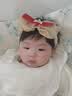 牧余0--3岁婴儿发带女宝宝护囟门帽头花发饰新生儿发箍周岁头饰蝴蝶结 红色皇冠【一个装】 实拍图