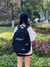 Edison高中生书包大容量初中大学生双肩包两用旅行背包2485-1黑色 实拍图
