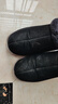 红青百年棉鞋男加绒加厚高帮老棉鞋防滑爸爸鞋老北京居家办公室保暖冬鞋 黑色【套脚款】 43 适合41的脚 实拍图