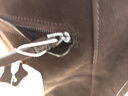 裘真植鞣（磨砂皮）自在hobo包复古单肩斜挎包大容量通勤包女 咖啡色-大号（磨砂皮版） 大包 实拍图