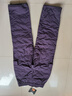 雪中飞羽绒裤女秋冬保暖松紧腰抽绳工装直筒长裤 紫色 170/76A  实拍图