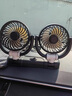 快闪狼车载风扇大货车24v伏12v面包车双头车用强力汽车usb大风力电风扇 大号双头涡轮扇- USB款 3挡调节 实拍图