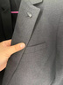 罗蒙（ROMON）高档定制休闲西服套装男士正装春秋季新款商务小西装男结婚礼服 黑色西服+西裤 XL 码【推荐121-140斤】 实拍图
