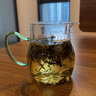防爆加厚高硼硅玻璃月牙公道杯茶漏一体式大容量带过滤网红分茶器 大肚月牙（绿） 400ml 1只 实拍图