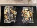 BOHEMIA捷克进口水晶玻璃轻奢描金威士忌洋酒啤酒杯送礼酒具2只礼盒套装 手工珐琅花2只礼盒装 340ml 实拍图