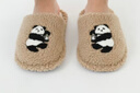 野兽派家居熊猫毛绒拖鞋室内秋冬保暖鞋子家用情侣居家鞋 熊猫嘭嘭毛绒男女拖鞋 再来一瓶 40-41 实拍图
