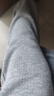 三彩【宋轶同款】冬款加绒保暖休闲长裤高腰松紧直筒裤宽松女 岩灰 S 155/64A 实拍图