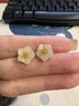 银时代新疆和田玉山茶花耳钉女纯银花朵耳饰新中式国风小众新款耳环耳坠 山茶花耳钉一对 实拍图