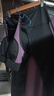 佐朗迪（zuolangdi） 瑜伽服女套装健身跑步运动套装新款大码200斤可穿宽松显瘦 紫色三件套 L （建议105-125斤） 实拍图