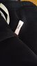 真维斯（JEANSWEST）阔腿裤子女2025春秋季新款直筒休闲裤女装宽松百搭雪尼尔垂感长裤 加绒 黑色 纯色 L 实拍图